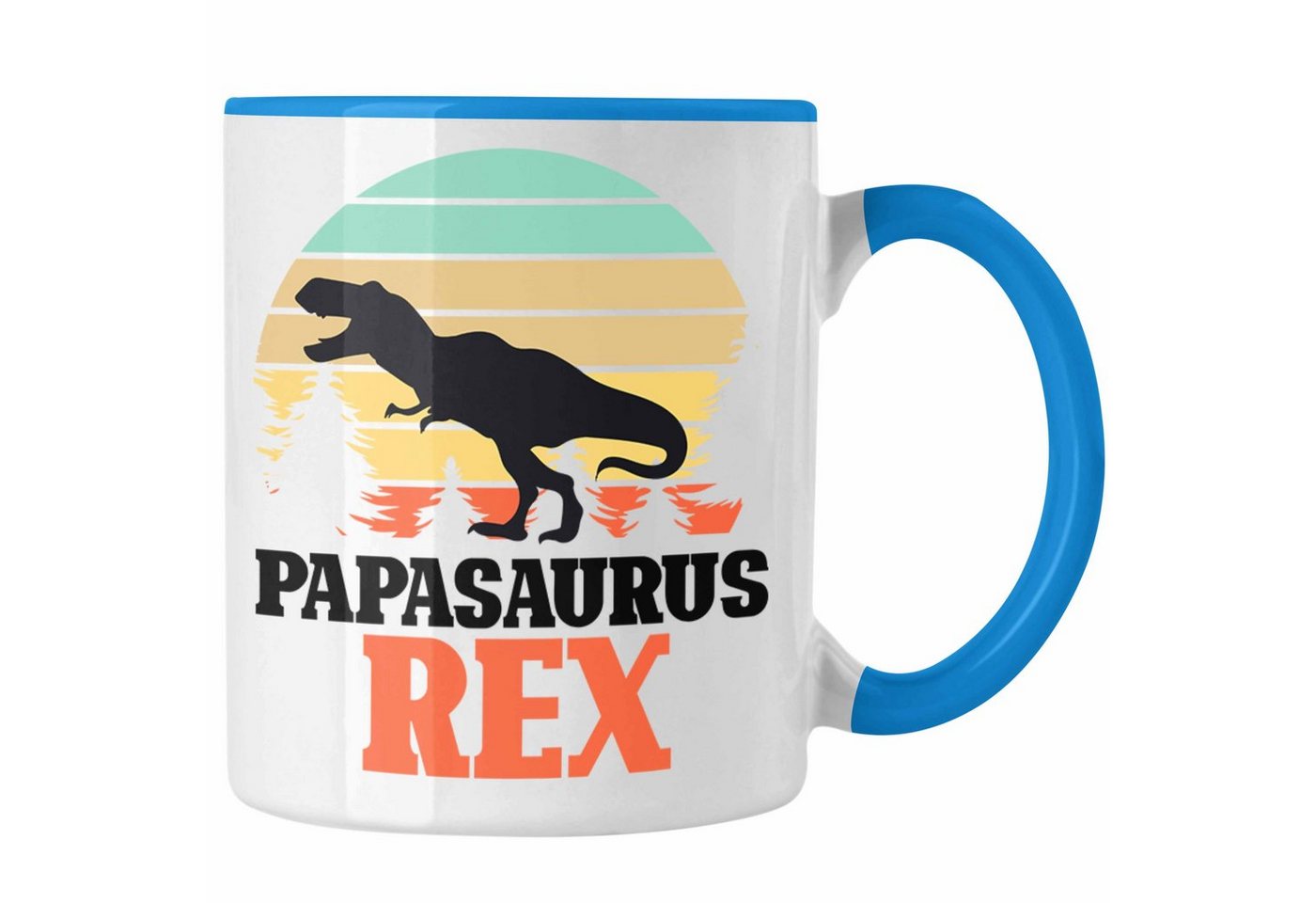 Trendation Tasse Papasaurus Rex Tasse Geschenk für Vater Papa Vatertag Lustiges Gesche von Trendation