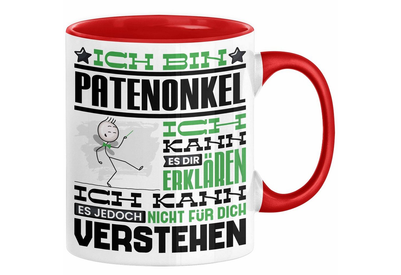 Trendation Tasse Patenonkel Geschenk Kaffee-Tasse Geschenkidee für Patenonkel Ich Bin P von Trendation