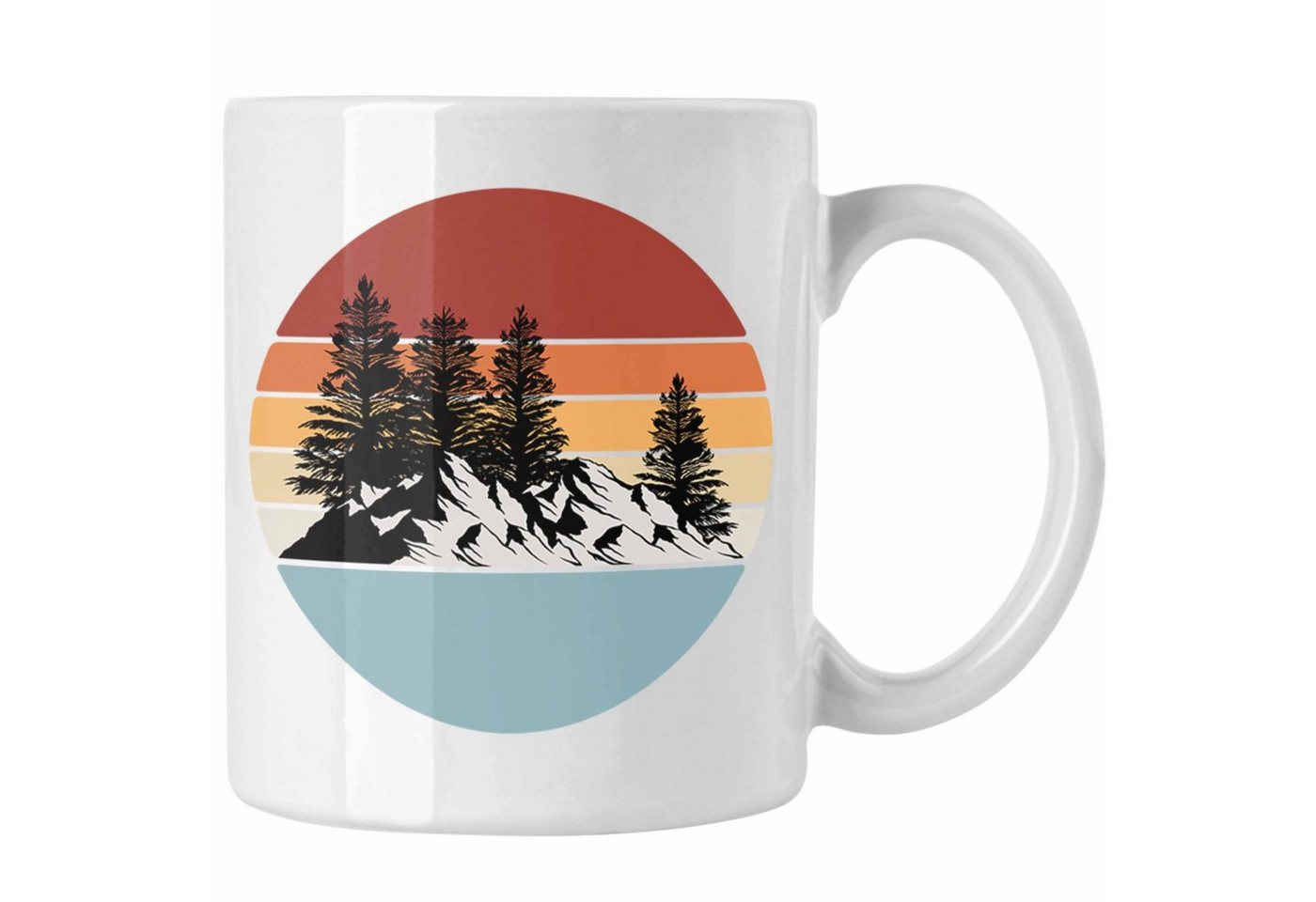 Trendation Tasse Retro Wald Tasse Geschenk Outdoor Natur Berge von Trendation