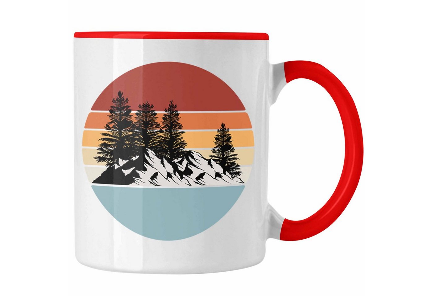 Trendation Tasse Retro Wald Tasse Geschenk Outdoor Natur Berge von Trendation