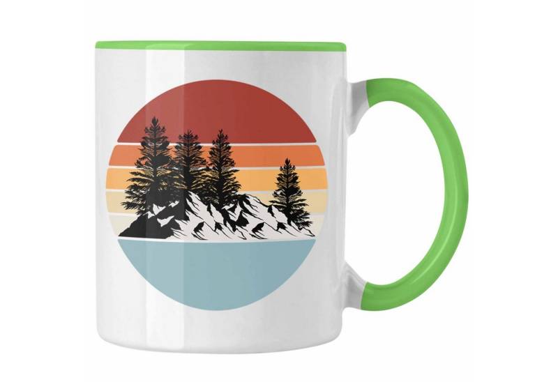 Trendation Tasse Retro Wald Tasse Geschenk Outdoor Natur Berge von Trendation