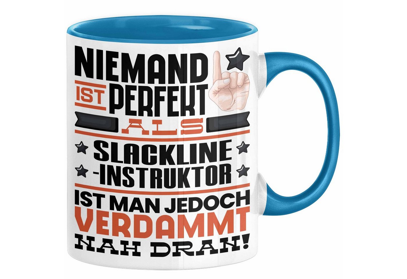 Trendation Tasse Slackline-Instruktor Geschenk Tasse Lustige Geschenkidee für Slackline von Trendation