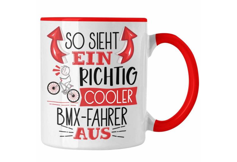 Trendation Tasse So Sieht Ein Richtig Cooler BMX-Fahrer Aus Geschenk Tasse Lustiger Sp von Trendation