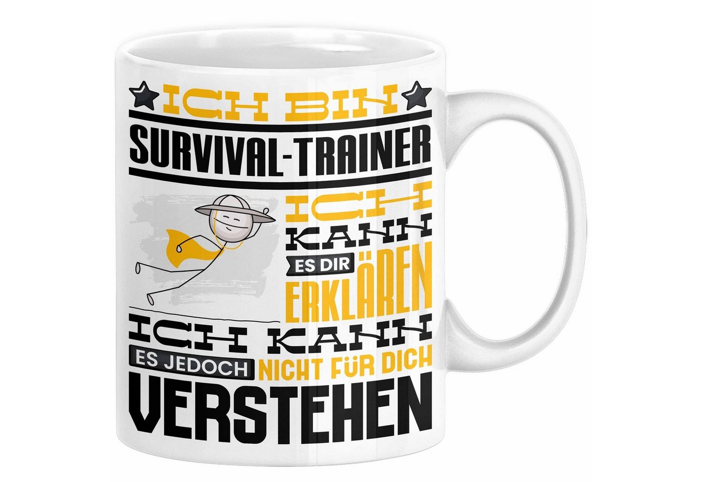 Trendation Tasse Survival-Trainer Geschenk Kaffee-Tasse Geschenkidee für Survival-Train von Trendation