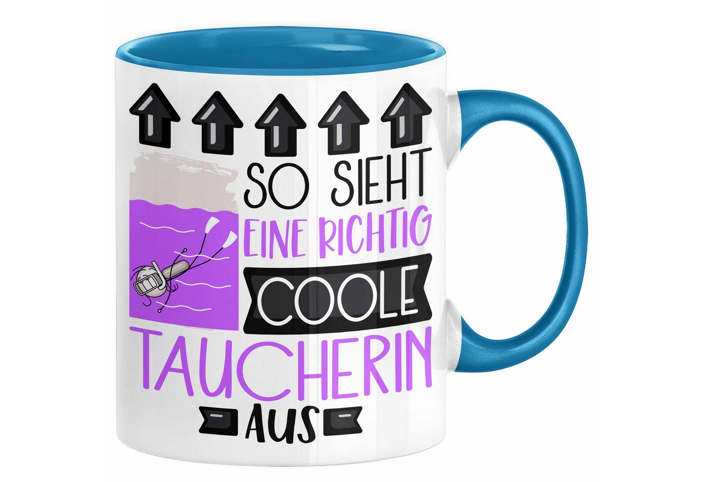 Trendation Tasse Taucherin Geschenk Tasse Lustig Geschenkidee für Taucherin Geburtstag von Trendation