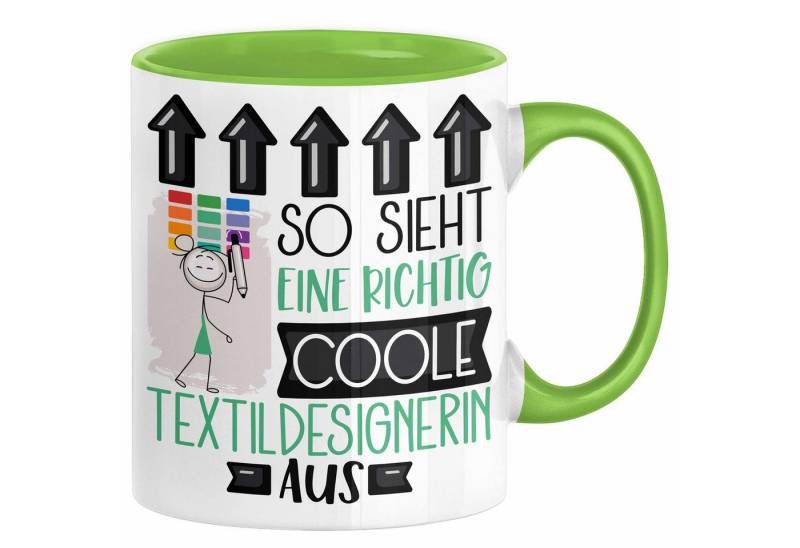 Trendation Tasse Textildesignerin Geschenk Tasse Geschenkidee für Textildesignerin Gebu von Trendation