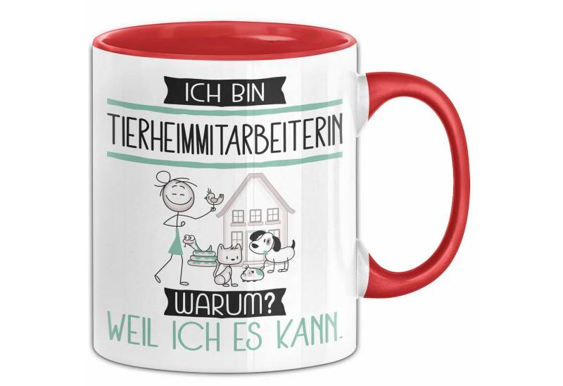 Trendation Tasse Tierheimmitarbeiterin Tasse Geschenk Ich Bin Tierheimmitarbeiterin W von Trendation