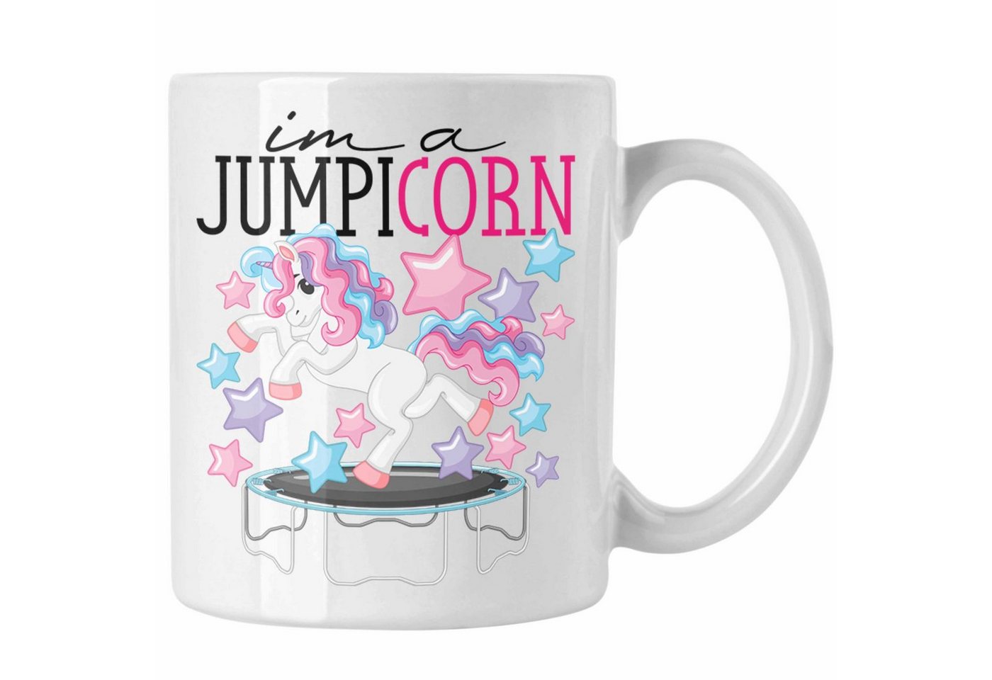 Trendation Tasse Trampolin Tasse Geschenk Jumpicorn Fitness Jugendliche von Trendation