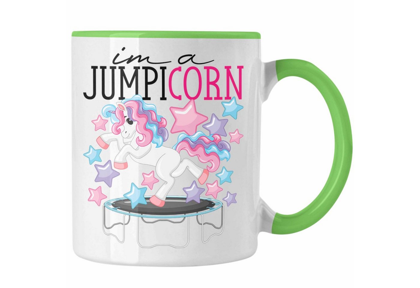 Trendation Tasse Trampolin Tasse Geschenk Jumpicorn Fitness Jugendliche von Trendation