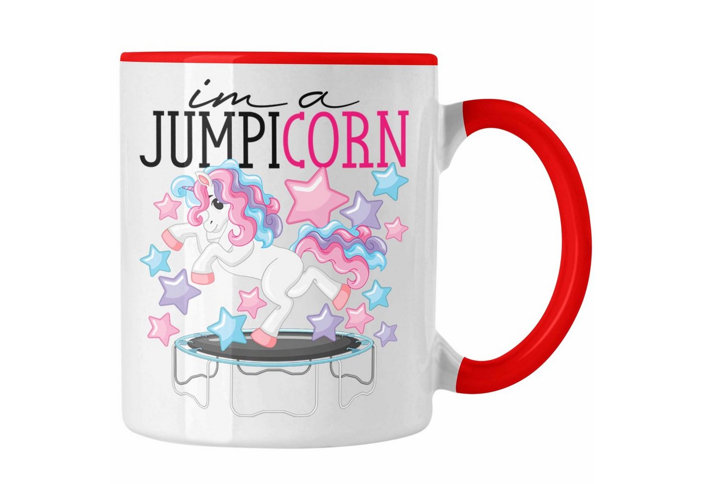 Trendation Tasse Trampolin Tasse Geschenk Jumpicorn Fitness Jugendliche von Trendation