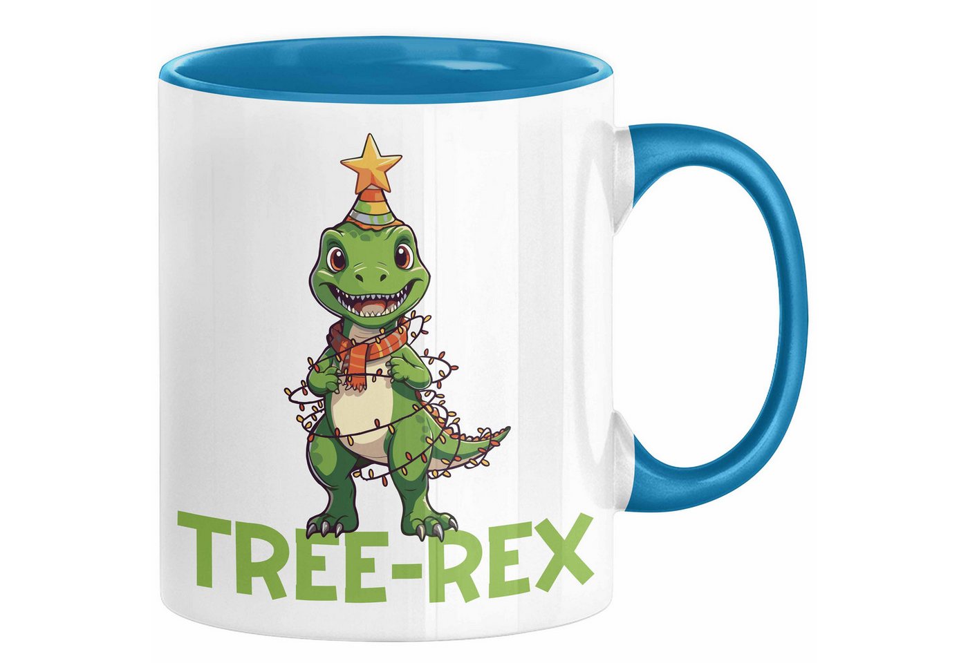 Trendation Tasse Tree-Rex Dinosaurier Tasse Weihnachten Geschenk Jungs Jungen Weihnacht von Trendation