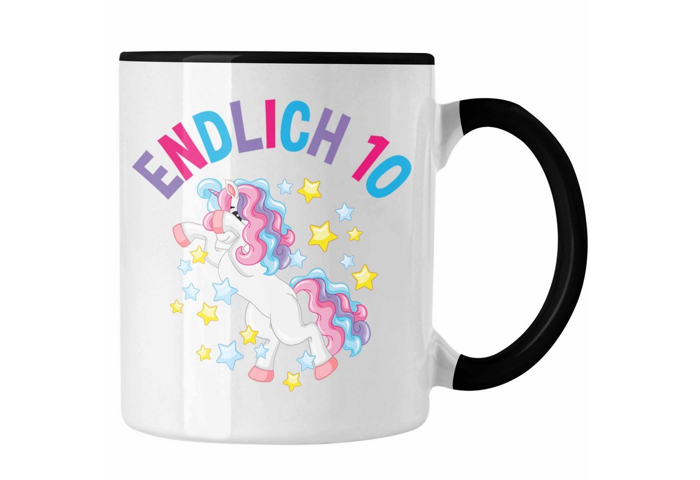 Trendation Tasse Trendation - 10. Geburtstag Tasse Geschenk Mädchen Tochter Einhorn Pferde 10 Jahre Alt Geburtstagsgeschenk Idee von Trendation