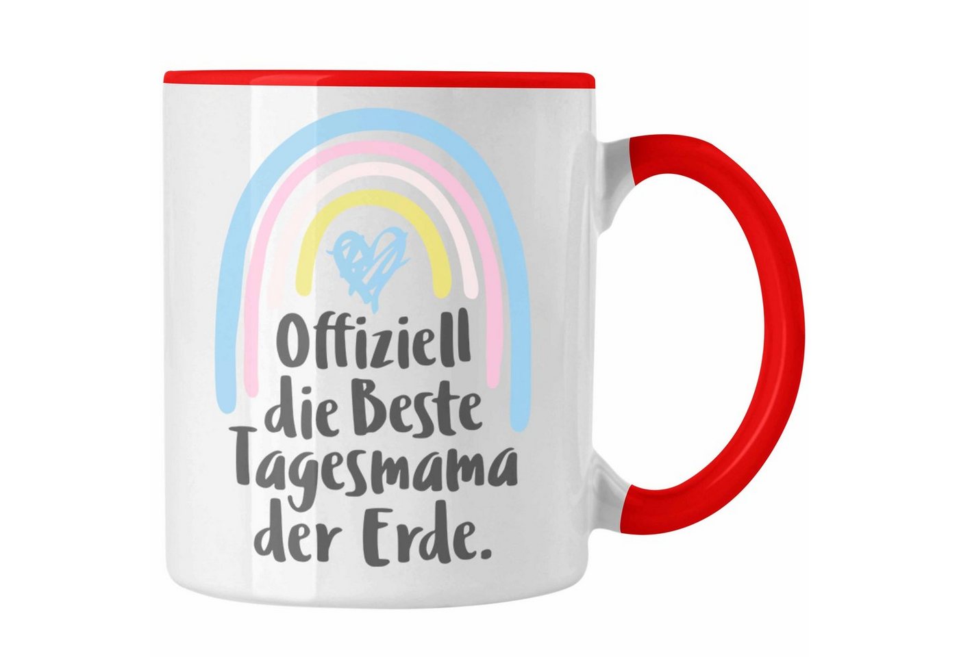 Trendation Tasse Trendation - Beste Tagesmama der Erde Geschenk Tasse Tagesmutter Aufpasserin Erzieherin Geschenkidee mit Herz von Trendation