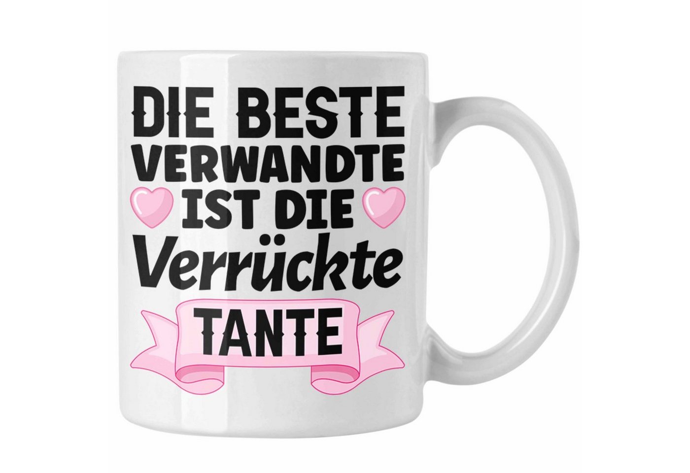 Trendation Tasse Trendation - Beste Tante der Welt Geschenk Tasse mit Spruch für Tante Weihnachten Lieblings Verrückte Tante Coole Geschenkidee von Trendation