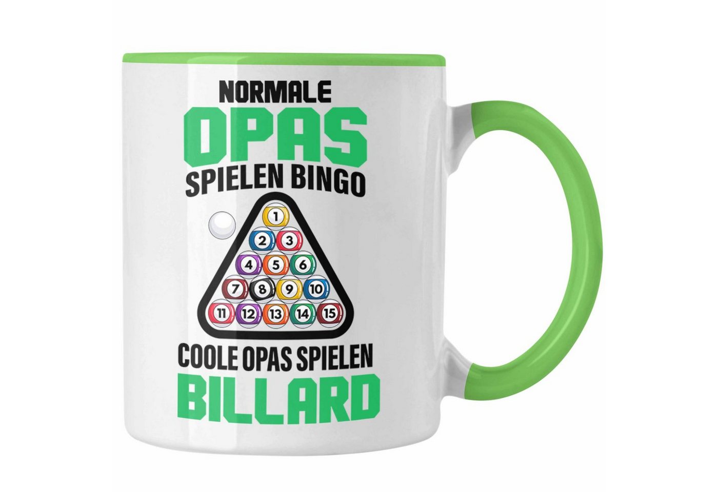 Trendation Tasse Trendation - Billard Opa Tasse Geschenk Billardspieler Geschenkidee Kaffeetasse Pool von Trendation