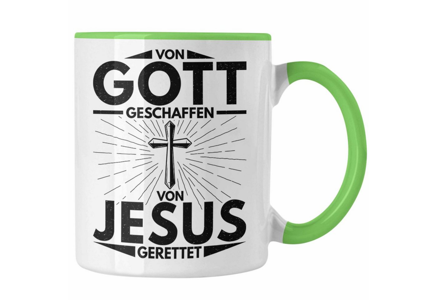 Trendation Tasse Trendation - Christentum Geschenk Tasse Christ Kirche Galuben Geschenk Ostern von Trendation