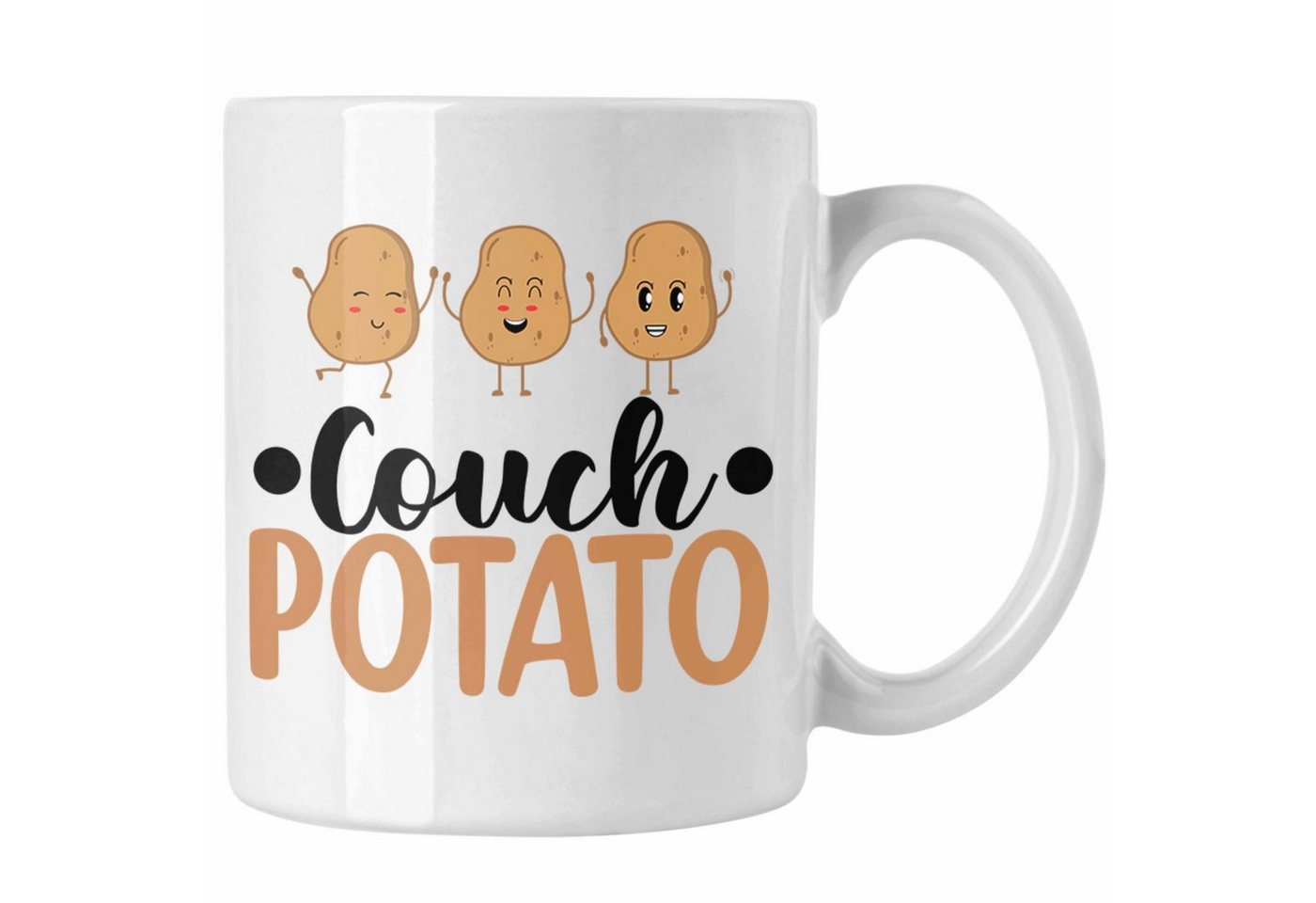 Trendation Tasse Trendation - Couch Potato Tasse Geschenk für Faule Sofa Chiller Geschenkidee Lustiger Spruch für Faulpelz von Trendation