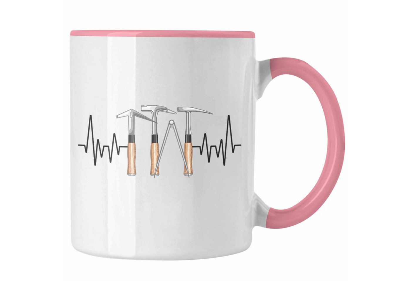 Trendation Tasse Trendation - Dachdecker Werkzeug Herzschlag Tasse Geschenk für Dachdec von Trendation