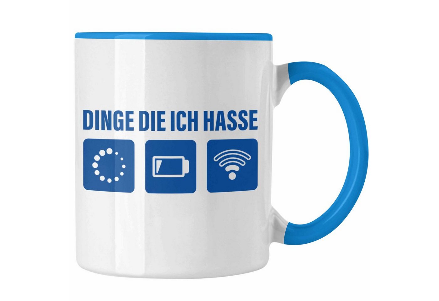 Trendation Tasse Trendation - Dinge Die Ich Hasse Tasse Lustige Nerd Kaffeetasse Wlan Akku Loading 5. 6. 7. Geburtstag von Trendation