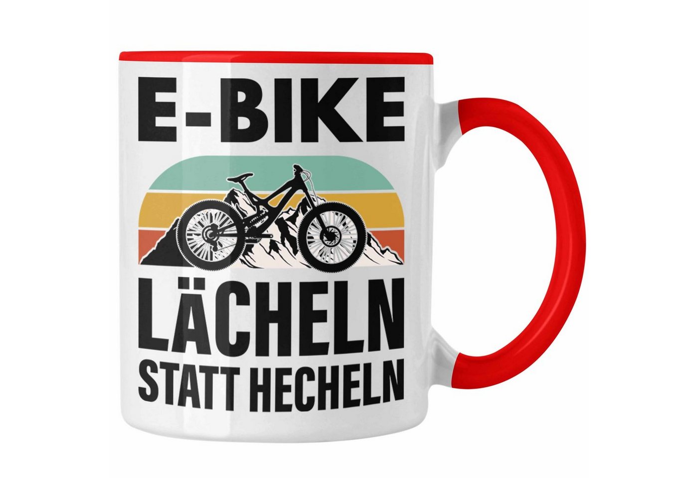 Trendation Tasse Trendation - Elektrofahrrad E-Bike Tasse mit Spruch Geschenk Ebike Lustige Geschenke Kaffeetasse Rentner von Trendation