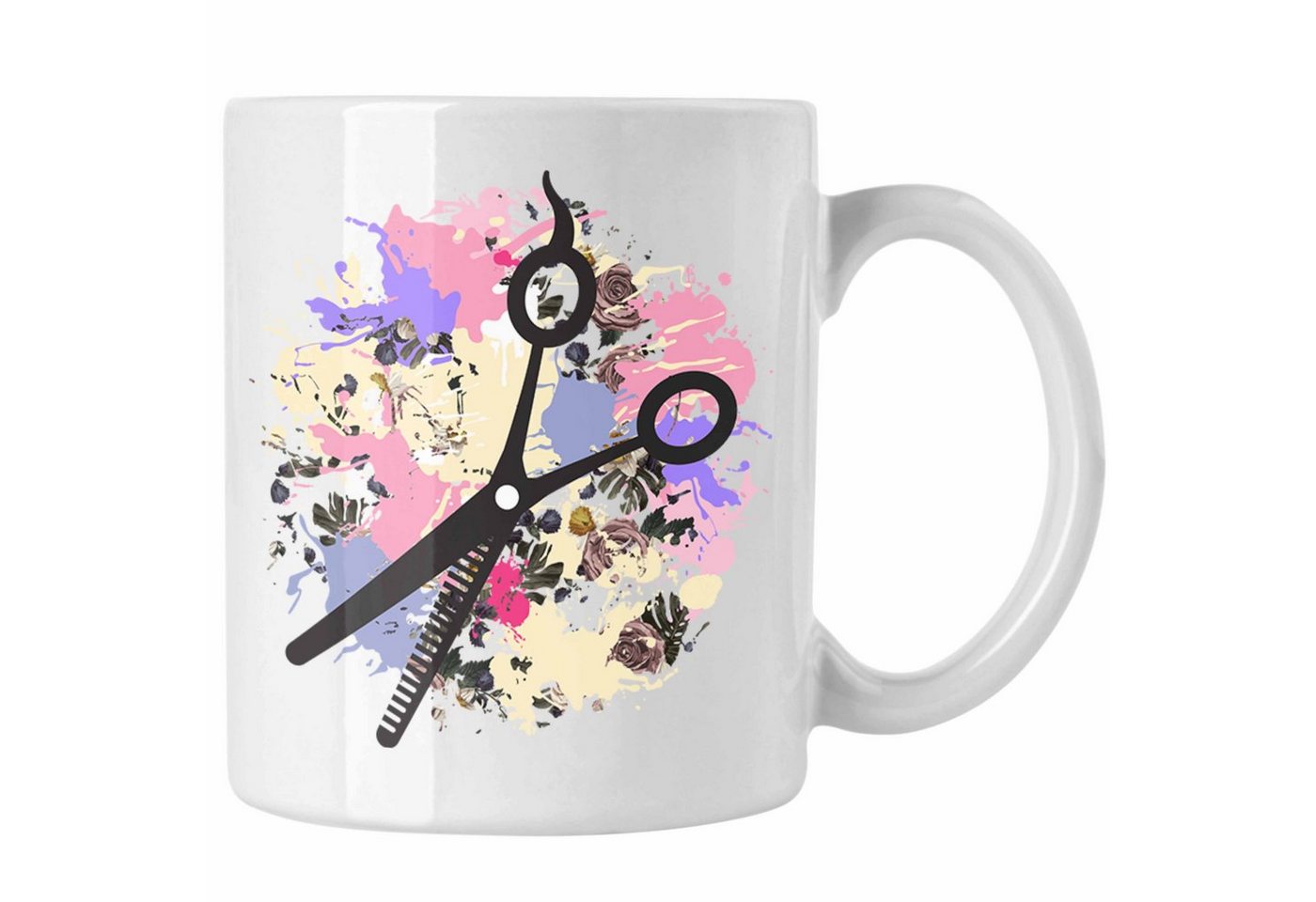 Trendation Tasse Trendation - Friseurin Tasse Geschenk Schere Grafik Frisörin Geschenkidee Geburtstag Weihnachten von Trendation