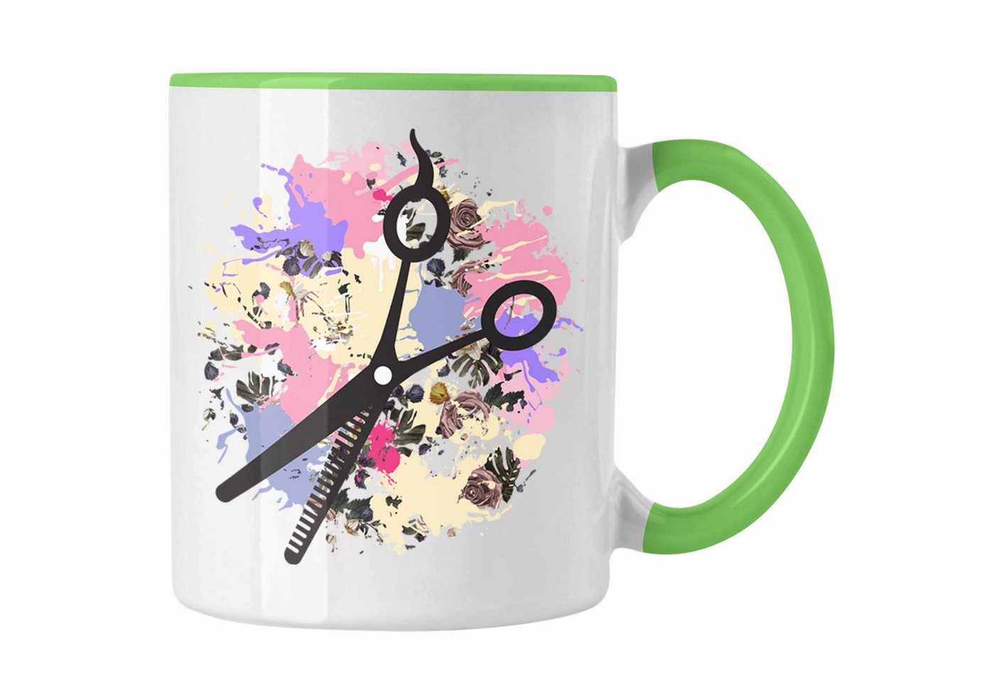 Trendation Tasse Trendation - Friseurin Tasse Geschenk Schere Grafik Frisörin Geschenkidee Geburtstag Weihnachten von Trendation