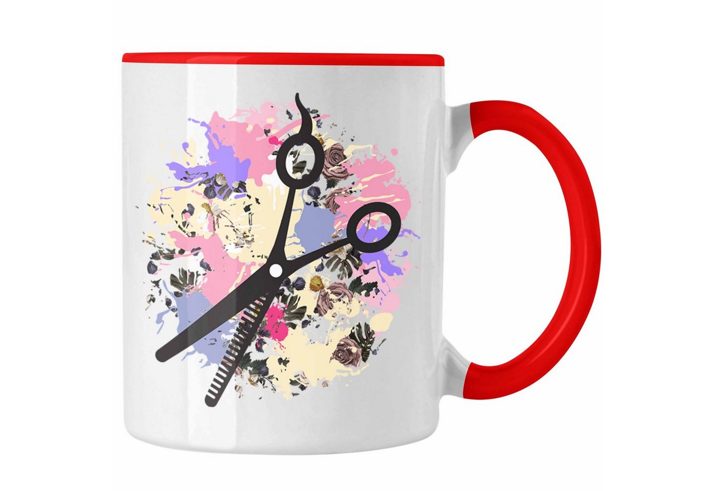 Trendation Tasse Trendation - Friseurin Tasse Geschenk Schere Grafik Frisörin Geschenkidee Geburtstag Weihnachten von Trendation