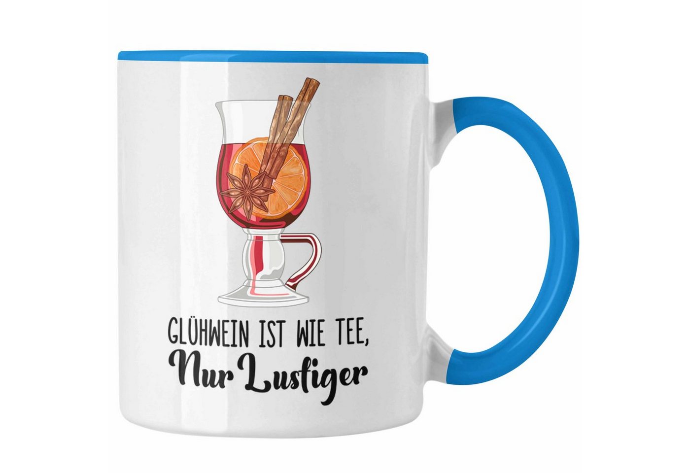 Trendation Tasse Trendation - Glühwein Tasse Lustig Spruch Glühweinbecher mit Henkel Doppelwandig Glühweintassen Gläser Weihnachtsmarkt Becher Tassen Geschenk - Wie Tee Nur Lustiger von Trendation