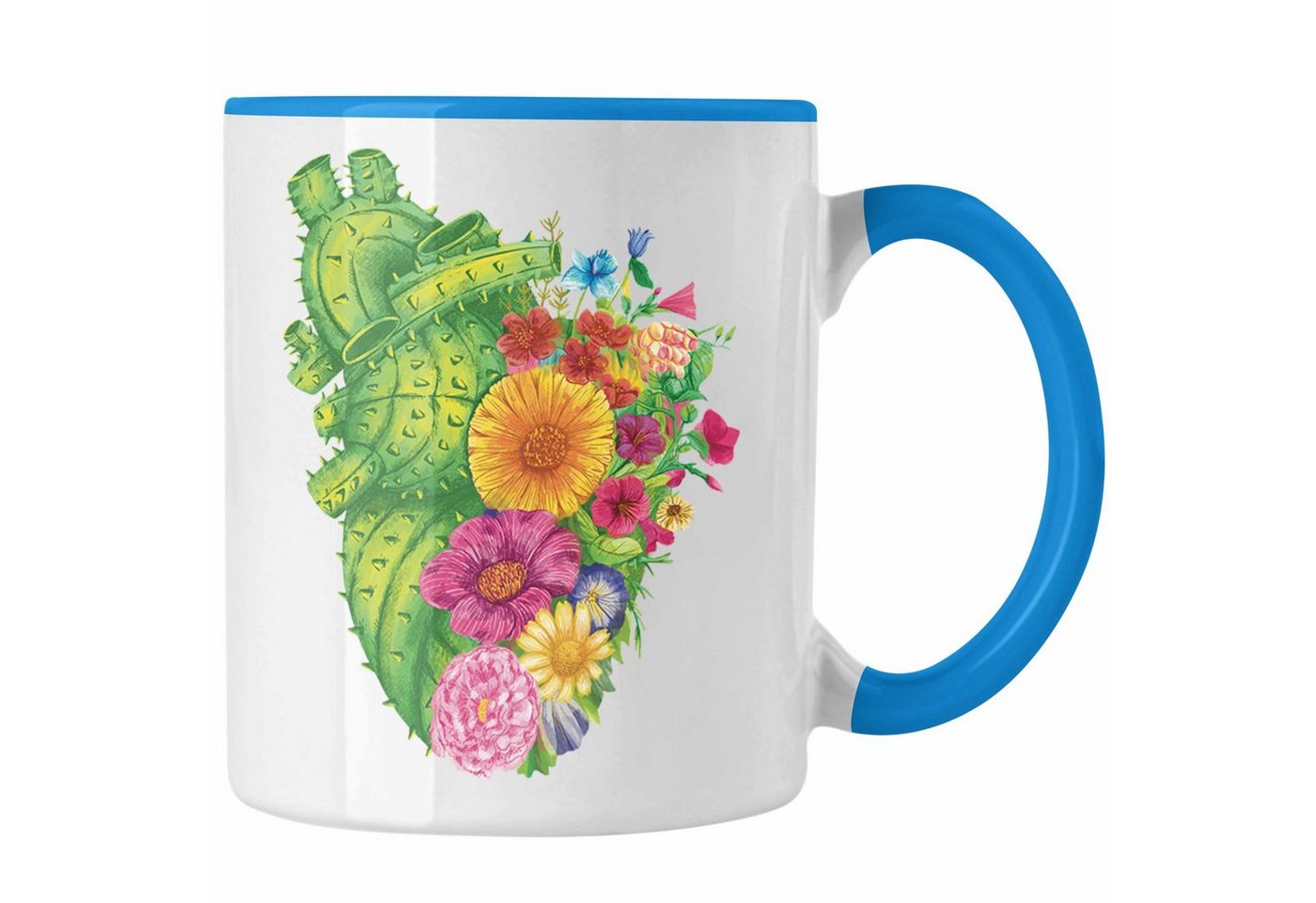 Trendation Tasse Trendation - Herz Tasse Valentinstag Gärtner Gärtnerin Kaffeetasse Geschenk für Sie Ihn Liebe Blumen Pflanzen Grafik von Trendation