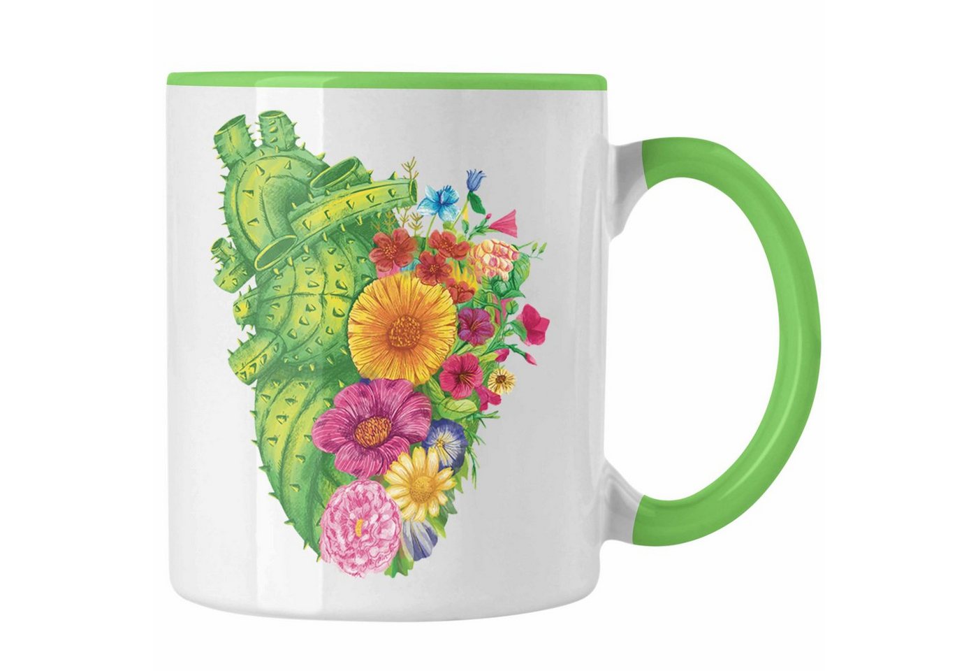 Trendation Tasse Trendation - Herz Tasse Valentinstag Gärtner Gärtnerin Kaffeetasse Geschenk für Sie Ihn Liebe Blumen Pflanzen Grafik von Trendation