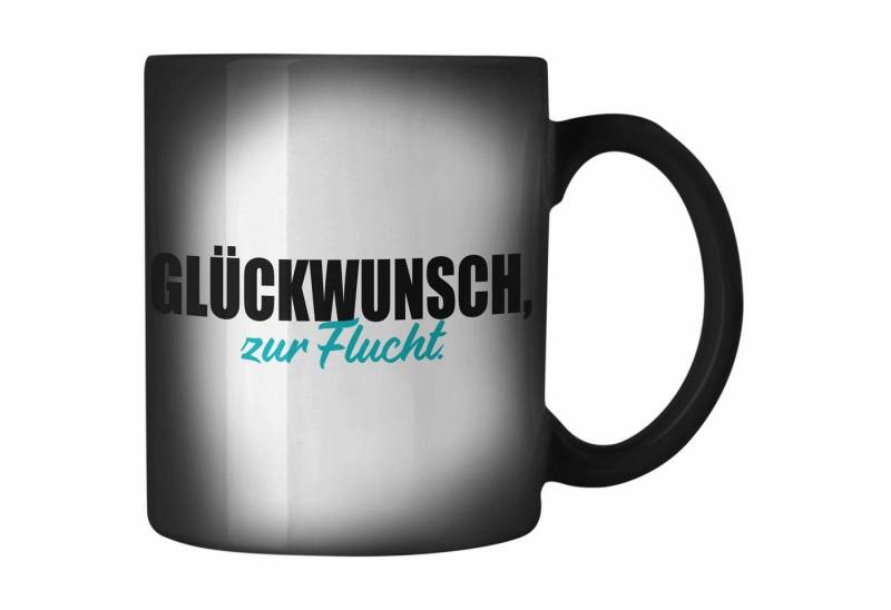 Trendation Tasse Trendation - Jobwechsel Zaubertasse Geschenk Kollegin Kollege Lustig A, Farbwechsel von Trendation