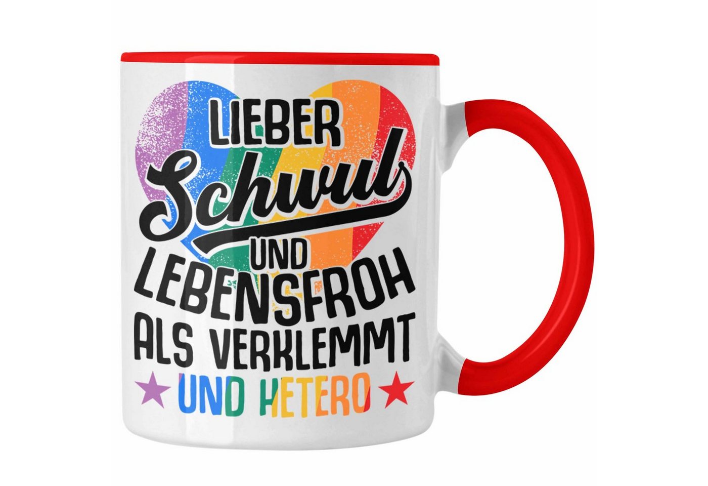 Trendation Tasse Trendation - LGBT Tasse Geschenk für Schwule Lesben Transgender Regenb von Trendation