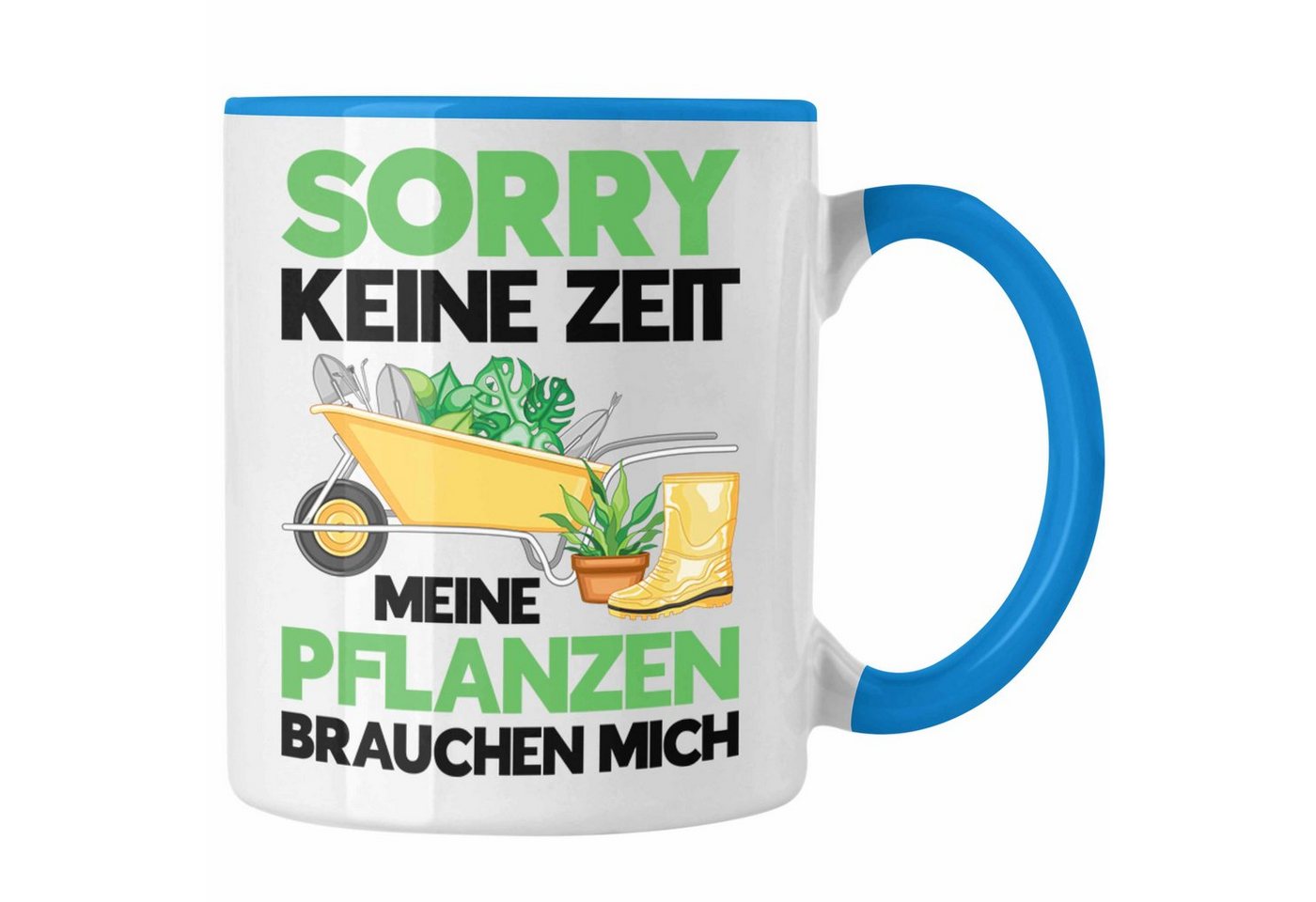 Trendation Tasse Trendation - Meine Pflanzen Brauchen Mich Tasse mit Spruch Garten Hobbygärtner Gärtner Geschenk Lustig Gärtnerin Geschenkidee von Trendation