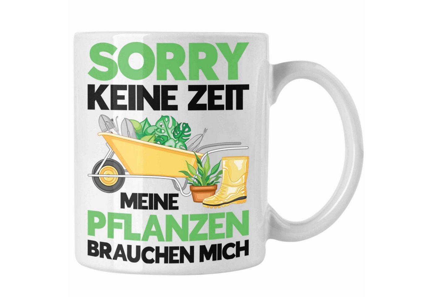 Trendation Tasse Trendation - Meine Pflanzen Brauchen Mich Tasse mit Spruch Garten Hobbygärtner Gärtner Geschenk Lustig Gärtnerin Geschenkidee von Trendation