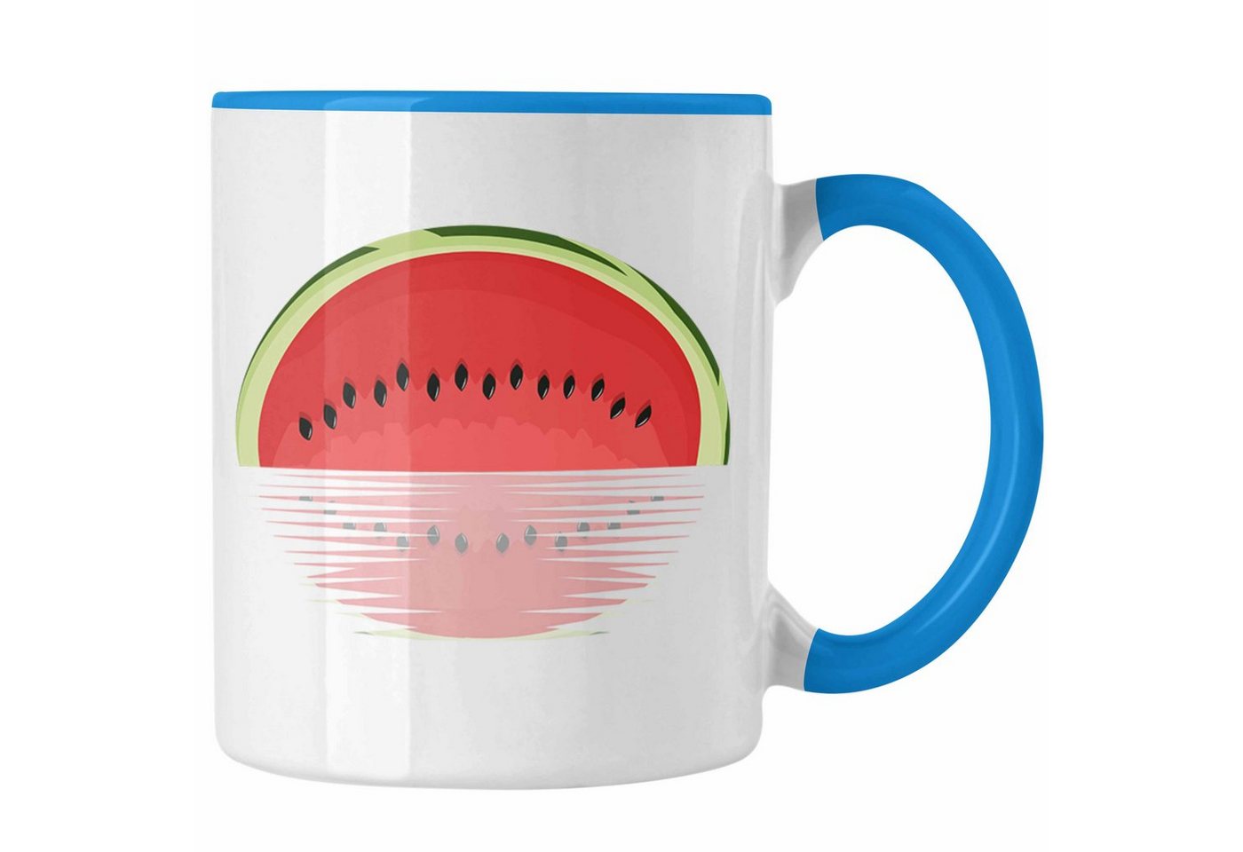 Trendation Tasse Trendation - Melone Grafik Tasse Geschenk Sommer Geschenkidee Melonen-Liebhaber See Spiegel von Trendation