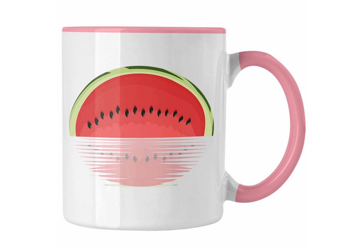 Trendation Tasse Trendation - Melone Grafik Tasse Geschenk Sommer Geschenkidee Melonen-Liebhaber See Spiegel von Trendation