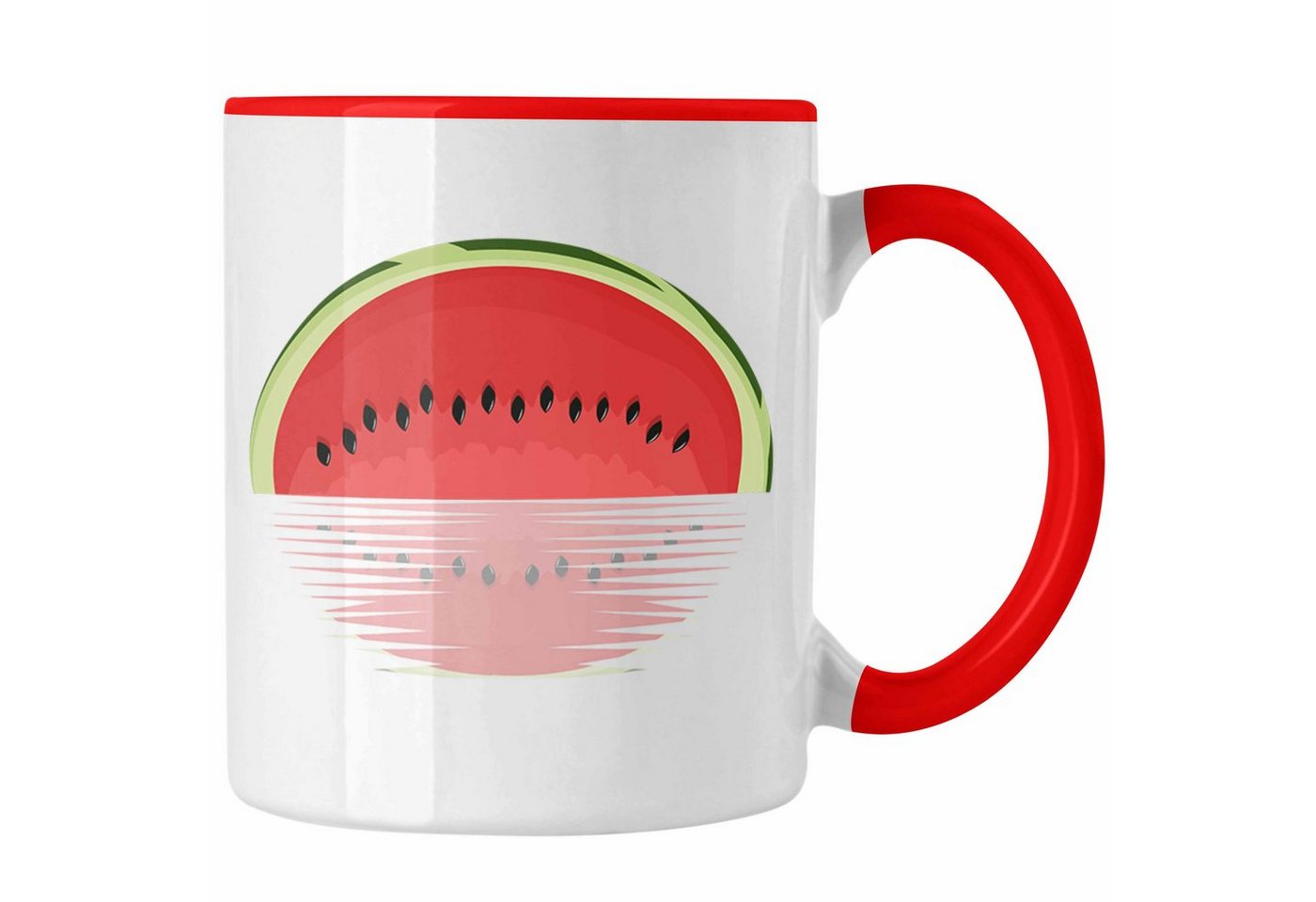 Trendation Tasse Trendation - Melone Grafik Tasse Geschenk Sommer Geschenkidee Melonen-Liebhaber See Spiegel von Trendation