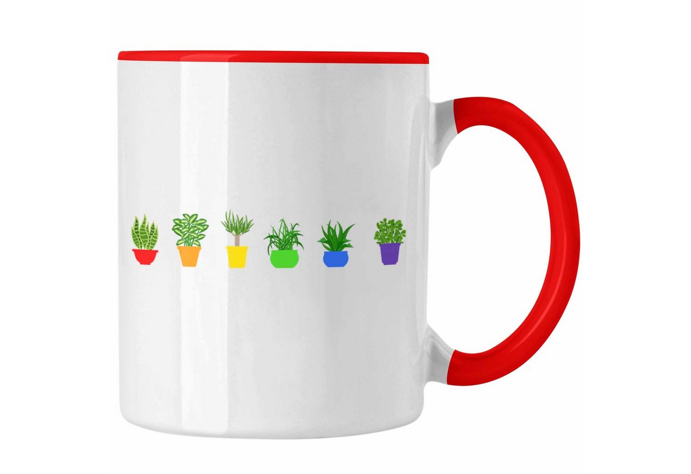 Trendation Tasse Trendation - Regenbogen Tasse Geschenk LGBT Schwule Lesben Transgender Grafik Pride Pflanzen Grafik von Trendation