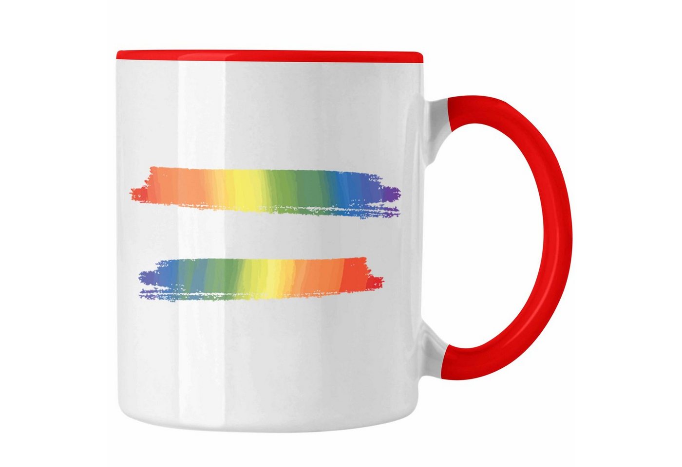 Trendation Tasse Trendation - Regenbogen Tasse Geschenk LGBT Schwule Lesben Transgender Grafik Pride von Trendation