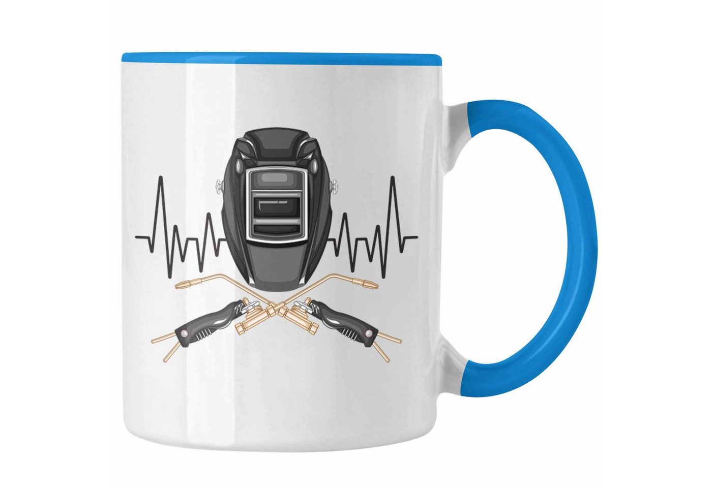 Trendation Tasse Trendation - Schweißen Herzschlag Tasse Geschenk für Schweißer Schloss von Trendation