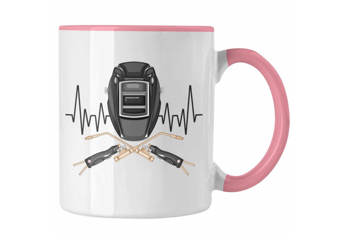 Trendation Tasse Trendation - Schweißen Herzschlag Tasse Geschenk für Schweißer Schloss von Trendation