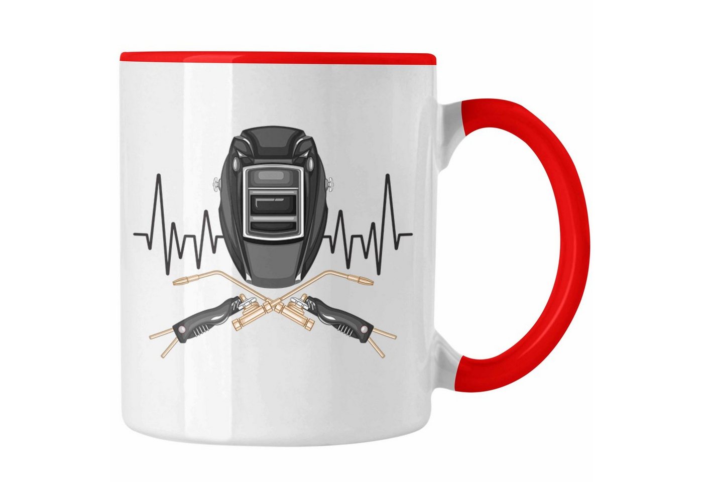 Trendation Tasse Trendation - Schweißen Herzschlag Tasse Geschenk für Schweißer Schloss von Trendation