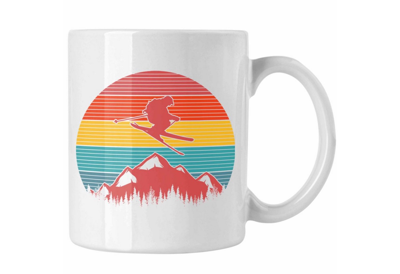 Trendation Tasse Trendation - Ski Tasse Geschenk Grafik Geschenkidee Skifahrer Geschenk Winter Berge von Trendation