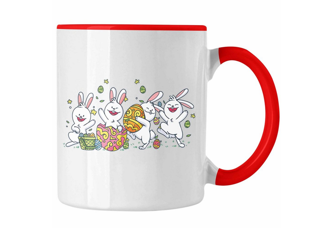 Trendation Tasse Trendation - Tasse Ostern Tanzen Ostergeschenke Kinder Jugendliche Geschenke Lustige Grafik Osterhase Ostereier von Trendation