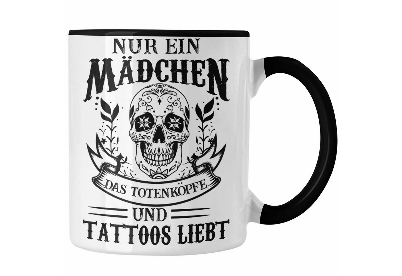 Trendation Tasse Trendation - Tattoos Frauen Tasse Tätowiererin Geschenk Kaffeetasse Tattoo Totenkopf Tassen von Trendation