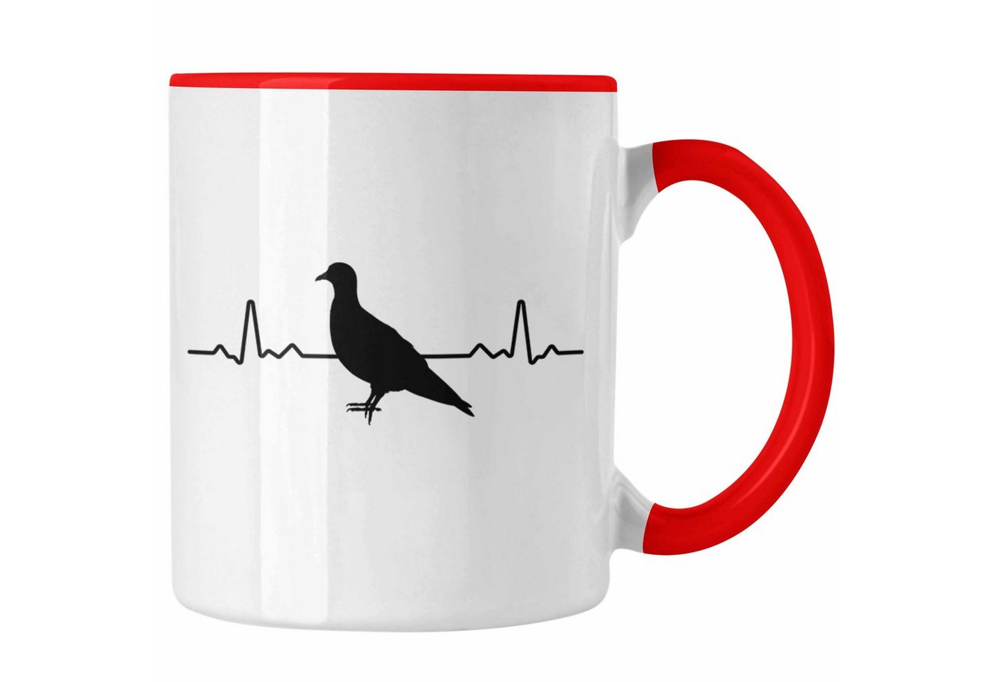 Trendation Tasse Trendation - Taubenzüchter Tauben Herzschlag Geschenk Zaubenzucht Zubehör Tasse Lustiger Spruch Taubenflüsterer Taubenliebhaber Becher von Trendation