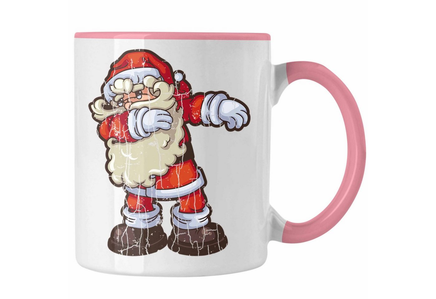 Trendation Tasse Trendation - Weihnachten Tasse Weihnachtsmann für Kinder Weihnachtstasse Lustig Geschenk Becher Jungs Jungen Mädchen Cute Grafik von Trendation