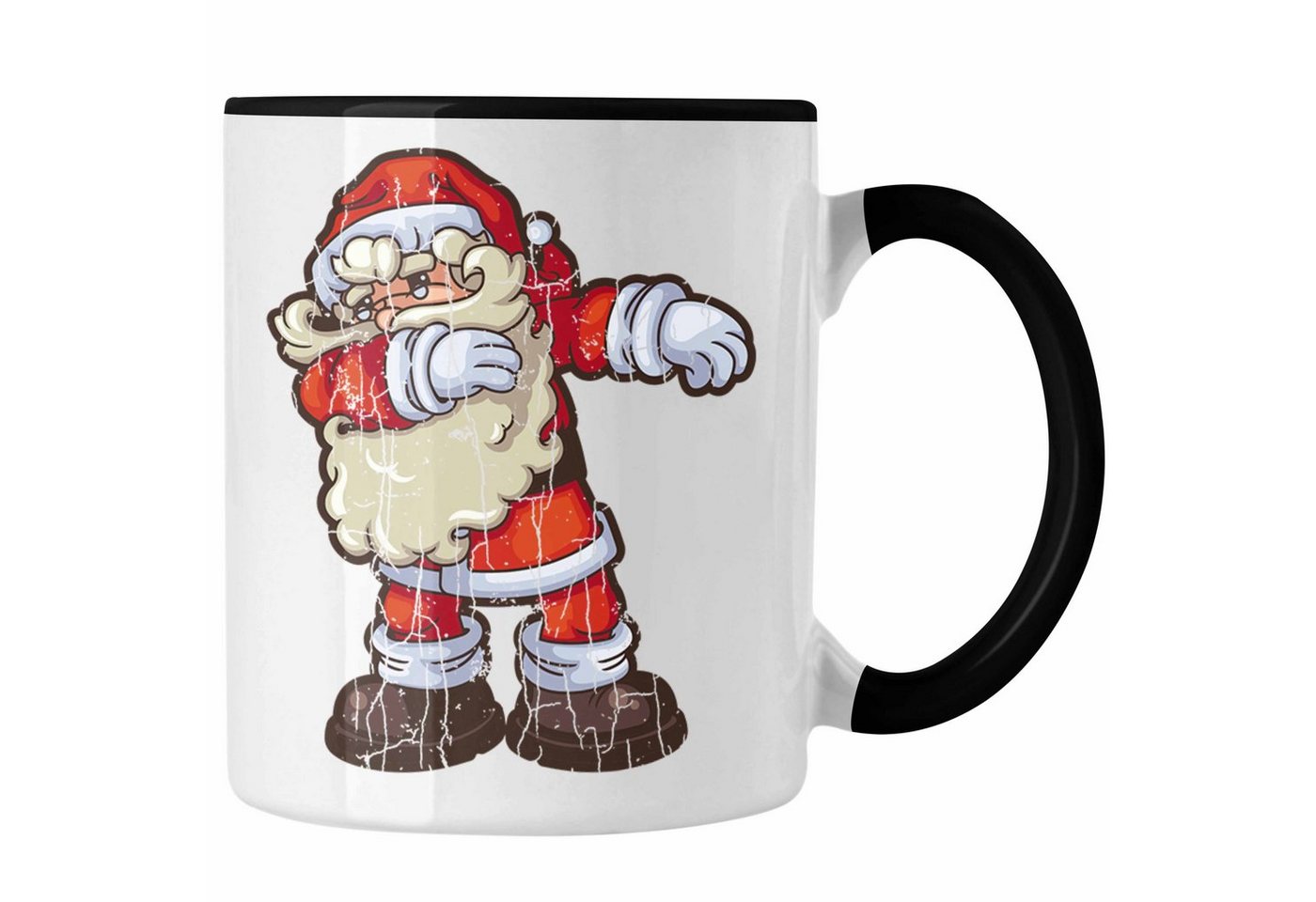 Trendation Tasse Trendation - Weihnachten Tasse Weihnachtsmann für Kinder Weihnachtstasse Lustig Geschenk Becher Jungs Jungen Mädchen Cute Grafik von Trendation