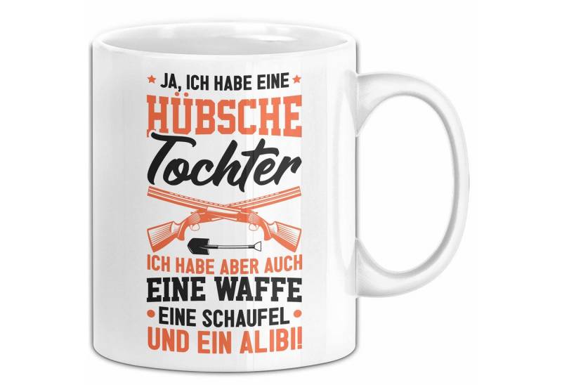 Trendation Tasse Vater Tasse Geschenk Ja Ich Habe Eine Hübsche Tochter Schaufel Alibi V von Trendation