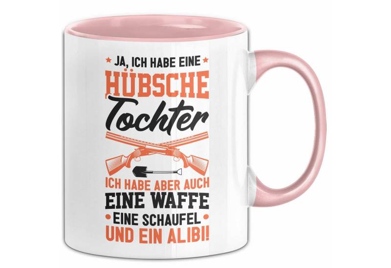 Trendation Tasse Vater Tasse Geschenk Ja Ich Habe Eine Hübsche Tochter Schaufel Alibi V von Trendation